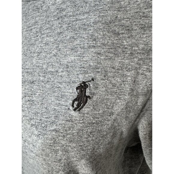 Polo Ralph Lauren Mens Gray Embroidered Pony Logo T-Shirt Size M Cotton Blend Ca - Picture 4 of 6